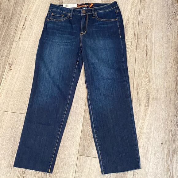 Seven7 Jeans Straight Tower Crop size 8 comfort stretch NWT - Picture 4 of 5